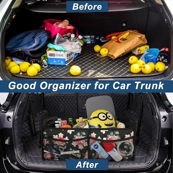 ⚡Men Floral Car Organizers and Storage with 6 Pocket Car Accessoriesizer Trunk - Picture 5 of 6